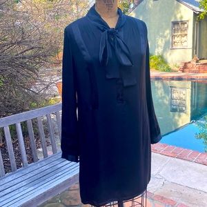 THREAD SOCIAL BLK SILK DRESS